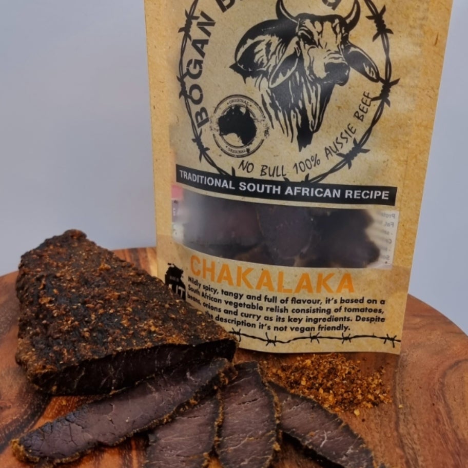 Bogan Biltong Chakalaka Slices 80g | Bogan Biltong Traditional South ...